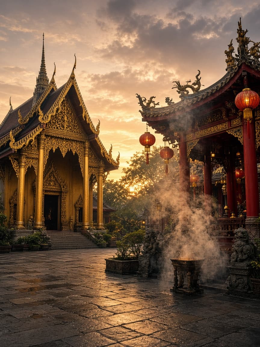 บรรยากาศสายมูและสถานที่ศรัทธา